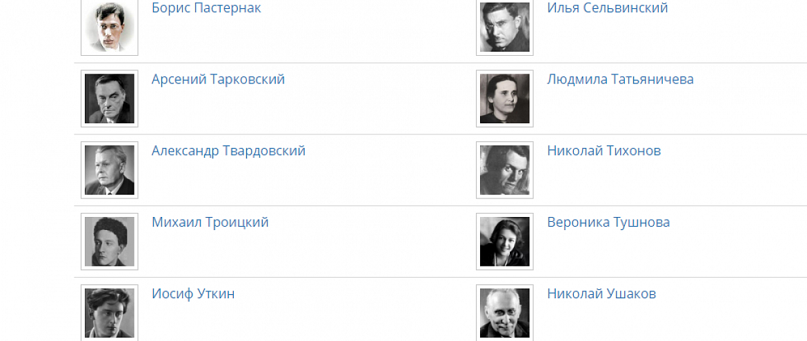 РНБ запустила ресурс, посвященный поэзии и прозе ХХ века 