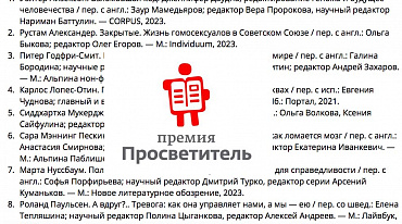 «Просветитель.Перевод» представил Длинный список 